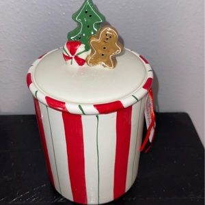 Christmas gingerbread canister